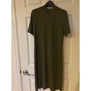 New w/o tag Banana Republic  short sleeve knit dress, Olive Green , Sz S